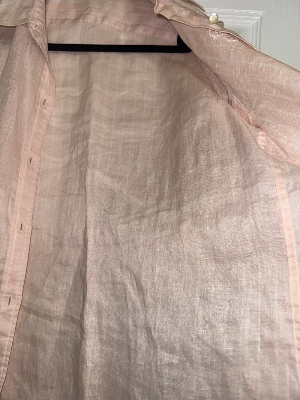 Lauren Ralph Lauren Pink Embroidered Monogram Button-Down Shirt - Picture 11 of 17